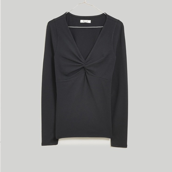 Madewell Twist-Front Long-Sleeve Tee true black - Picture 6 of 9